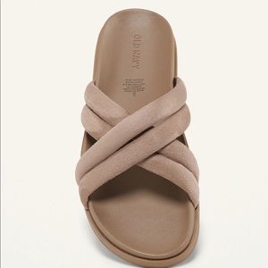 Brown Old Navy Slides